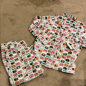 Joe Boxer Multicolor Cat Print Pajama Set size XL